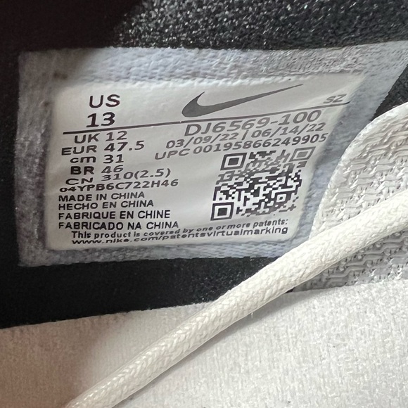 NEW: Nike Men's Air Zoom Victory Tour 2 Golf Shoes White/Black: DJ6569-100 - Picture 12 of 12